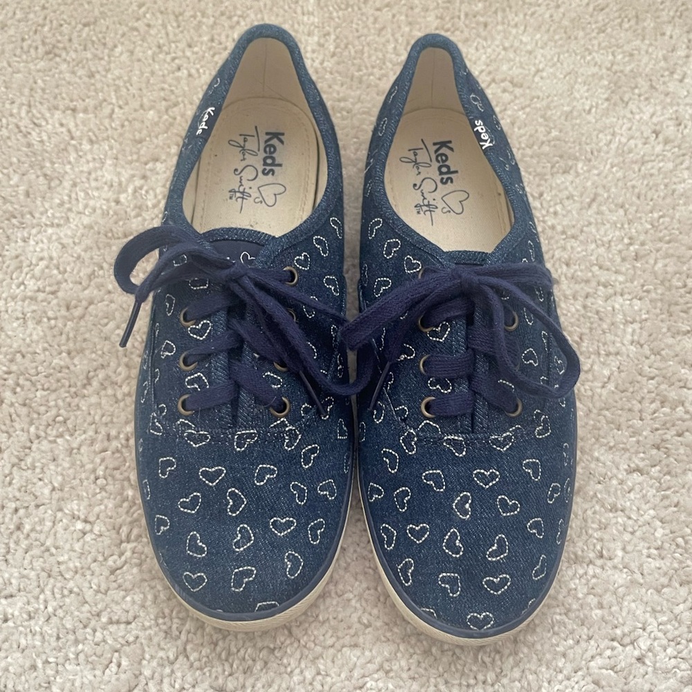 Taylor Swift x Keds Denim Hearts Canvas Sneakers - 7.5